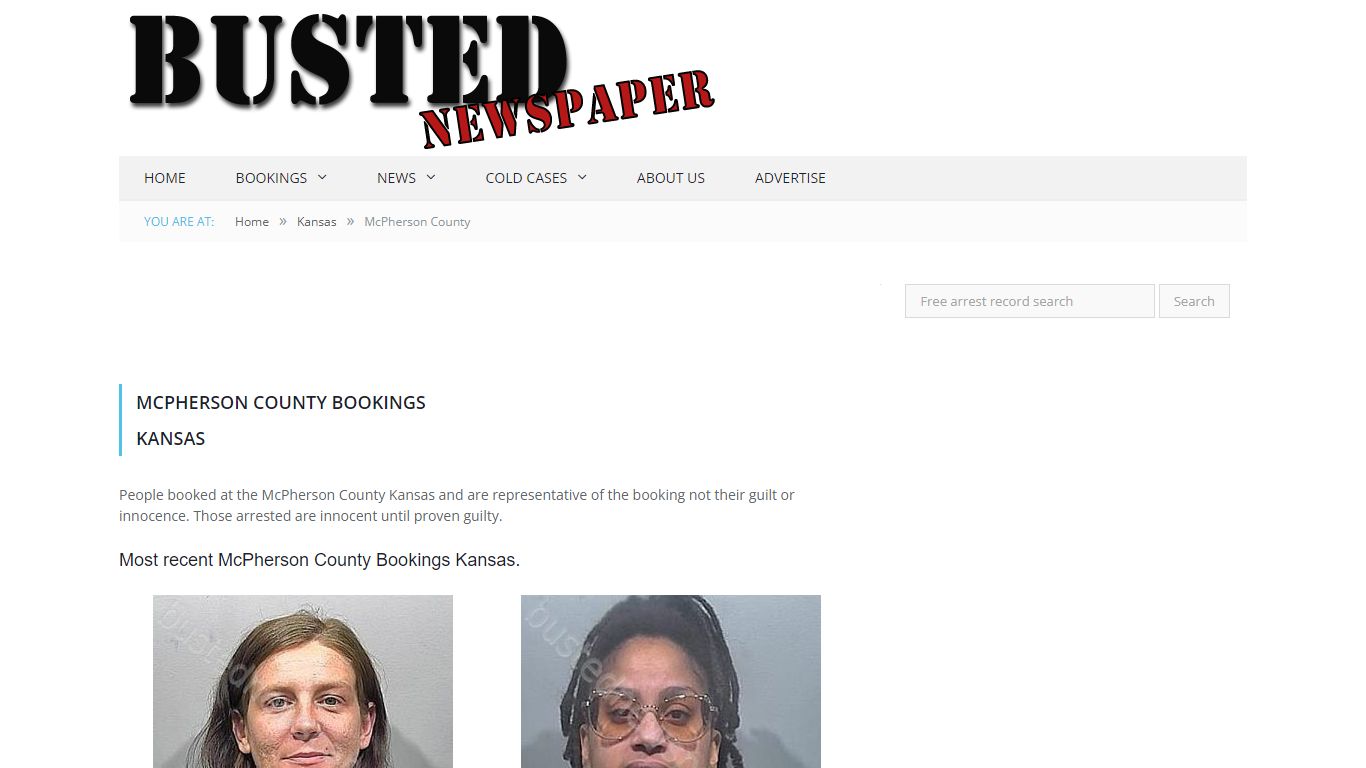 McPherson County, KS Mugshots - BUSTEDNEWSPAPER.COM